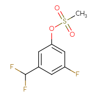 Chemical structure of 3-(difluoromethyl)-5-fluorophenyl methanesulfonate - CSSB09891875189