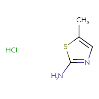 Chemical structure of 5-methyl-1,3-thiazol-2-amine hydrochloride - CSSB00032003885