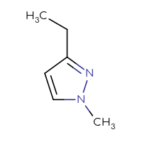 Chemical structure of 3-ethyl-1-methyl-1H-pyrazole - CSSB00012396457