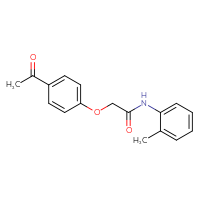 Chemical structure of 2-(4-acetylphenoxy)-N-(2-methylphenyl)acetamide - CSSB00000682908