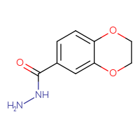 Chemical structure of 2,3-dihydro-1,4-benzodioxine-6-carbohydrazide - CSSB00000189854