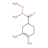 Chemical structure of N-methoxy-N,3,4-trimethylcyclohex-3-ene-1-carboxamide - CSSB01991201766