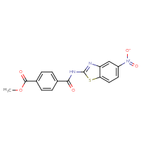 Chemical structure of methyl 4-[(5-nitro-1,3-benzothiazol-2-yl)carbamoyl]benzoate - CSSB00121712244