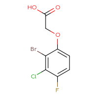 Chemical structure of 2-(2-bromo-3-chloro-4-fluorophenoxy)acetic acid - CSSB20659508655
