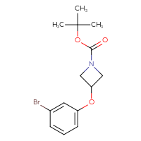 Chemical structure of tert-butyl 3-(3-bromophenoxy)azetidine-1-carboxylate - CSSB00025715597