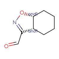 Chemical structure of rac-(3aR,7aR)-3a,4,5,6,7,7a-hexahydro-1,2-benzoxazole-3-carbaldehyde - CSSB02125402687