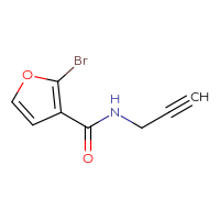 Chemical structure of 2-bromo-N-(prop-2-yn-1-yl)furan-3-carboxamide - CSSB00014122618