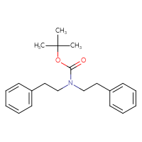 Chemical structure of tert-butyl N,N-bis(2-phenylethyl)carbamate - CSSB00711538646