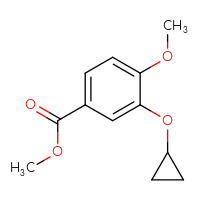Chemical structure of methyl 3-cyclopropoxy-4-methoxybenzoate - CSSB00052092622