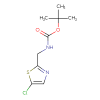 Chemical structure of tert-butyl N-[(5-chloro-1,3-thiazol-2-yl)methyl]carbamate - CSSB00024986072