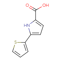 Chemical structure of 5-(thiophen-2-yl)-1H-pyrrole-2-carboxylic acid - CSSB00000083659