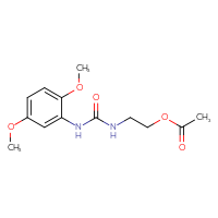 Chemical structure of 2-{[(2,5-dimethoxyphenyl)carbamoyl]amino}ethyl acetate - CSSB00966631494