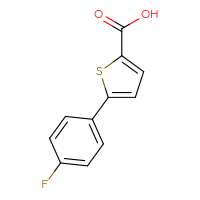Chemical structure of 5-(4-fluorophenyl)thiophene-2-carboxylic acid - CSSB00000195534