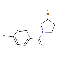 Chemical structure of (3R)-1-(4-bromobenzoyl)-3-fluoropyrrolidine - CSSB00021298253