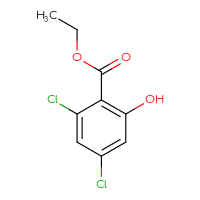 Chemical structure of ethyl 2,4-dichloro-6-hydroxybenzoate - CSSB00015906601