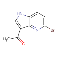 Chemical structure of 1-{5-bromo-1H-pyrrolo[3,2-b]pyridin-3-yl}ethan-1-one - CSSB00010143330