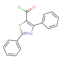 Chemical structure of diphenyl-1,3-thiazole-5-carbonyl chloride - CSSB00020606567