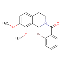 Chemical structure of 2-(2-bromobenzoyl)-7,8-dimethoxy-1,2,3,4-tetrahydroisoquinoline - CSSB04718690079
