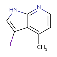 Chemical structure of 3-iodo-4-methyl-1H-pyrrolo[2,3-b]pyridine - CSSB00010168452