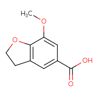 Chemical structure of 7-methoxy-2,3-dihydro-1-benzofuran-5-carboxylic acid - CSSB00016042428