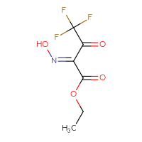 Chemical structure of ethyl (2E)-4,4,4-trifluoro-2-(hydroxyimino)-3-oxobutanoate - CSSB00032004400