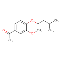 Chemical structure of 1-[3-methoxy-4-(3-methylbutoxy)phenyl]ethan-1-one - CSSB00000297244