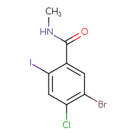 Chemical structure of 5-bromo-4-chloro-2-iodo-N-methylbenzamide - CSSB06358888543