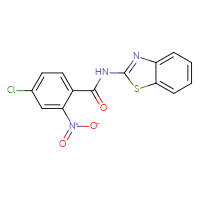 Chemical structure of N-(1,3-benzothiazol-2-yl)-4-chloro-2-nitrobenzamide - CSSB00105176028