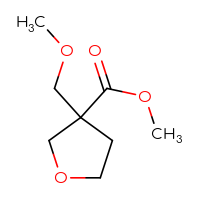 Chemical structure of methyl 3-(methoxymethyl)oxolane-3-carboxylate - CSSB00034487884