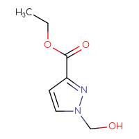 Chemical structure of ethyl 1-(hydroxymethyl)-1H-pyrazole-3-carboxylate - CSSB00015199380