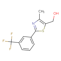 Chemical structure of {4-methyl-2-[3-(trifluoromethyl)phenyl]-1,3-thiazol-5-yl}methanol - CSSB00016996084