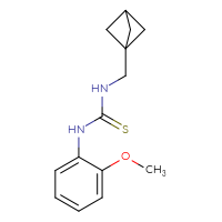 Chemical structure of 3-({bicyclo[1.1.1]pentan-1-yl}methyl)-1-(2-methoxyphenyl)thiourea - CSSB01132679974
