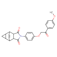 Chemical structure of 4-{4-[2-(4-methoxyphenyl)-2-oxoethoxy]phenyl}-4-azatetracyclo[5.3.2.0²,⁶.0⁸,¹⁰]dodec-11-ene-3,5-dione - CSSB00132401738