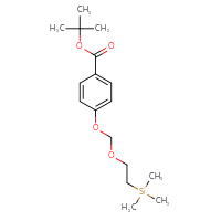 Chemical structure of tert-butyl 4-{[2-(trimethylsilyl)ethoxy]methoxy}benzoate - CSSB21168052418