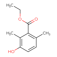 Chemical structure of ethyl 3-hydroxy-2,6-dimethylbenzoate - CSSB00009851399