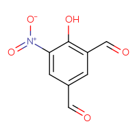 Chemical structure of 4-hydroxy-5-nitrobenzene-1,3-dicarbaldehyde - CSSB00000076777