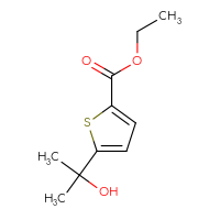Chemical structure of ethyl 5-(2-hydroxypropan-2-yl)thiophene-2-carboxylate - CSSB03552013542