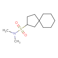 Chemical structure of N,N-dimethylspiro[4.5]decane-2-sulfonamide - CSSB15027527435