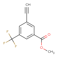 Chemical structure of methyl 3-ethynyl-5-(trifluoromethyl)benzoate - CSSB04392428989