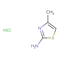 Chemical structure of 4-methyl-1,3-thiazol-2-amine hydrochloride - CSSB00000724048