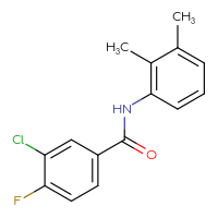 Chemical structure of 3-chloro-N-(2,3-dimethylphenyl)-4-fluorobenzamide - CSSB02016485431