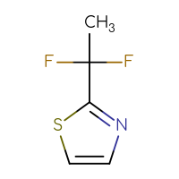 Chemical structure of 2-(1,1-difluoroethyl)-1,3-thiazole - CSSB02516457372