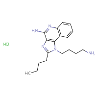 Chemical structure of 1-(4-aminobutyl)-2-butyl-1H-imidazo[4,5-c]quinolin-4-amine hydrochloride - CSSB06256034803