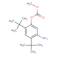 Chemical structure of 5-amino-2,4-di-tert-butylphenyl methyl carbonate - CSSB00015190992