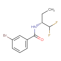Chemical structure of 3-bromo-N-[(2R)-1,1-difluorobutan-2-yl]benzamide - CSSB02144803410