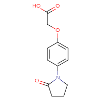 Chemical structure of 2-[4-(2-oxopyrrolidin-1-yl)phenoxy]acetic acid - CSSB00000273930