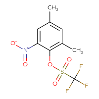 Chemical structure of 2,4-dimethyl-6-nitrophenyl trifluoromethanesulfonate - CSSB00153818370