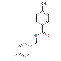Chemical structure of N-[(4-fluorophenyl)methyl]-4-methylbenzamide - CSSB00026263323