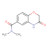 Chemical structure of N,N-dimethyl-3-oxo-3,4-dihydro-2H-1,4-benzoxazine-6-carboxamide - CSSB00000265030