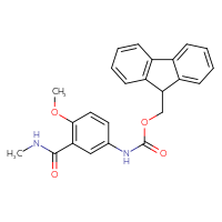Chemical structure of (9H-fluoren-9-yl)methyl N-[4-methoxy-3-(methylcarbamoyl)phenyl]carbamate - CSSB21043412684